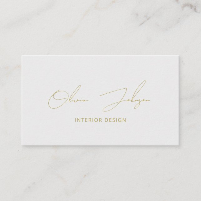 Carte de visite design d'intérieur Gold Silver (Devant)