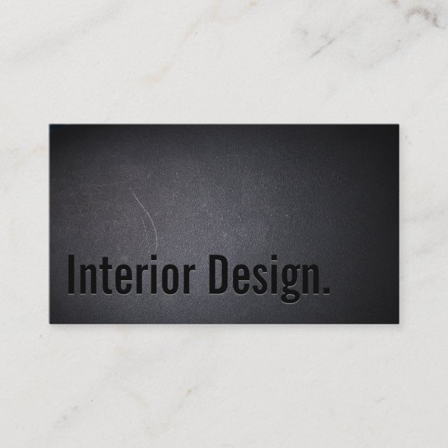 Carte De Visite Design d'intérieur Gras Texte Élégant minimaliste  (Devant)
