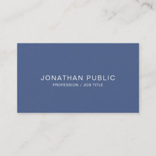 Carte De Visite Design élégant bleu luxe professionnel