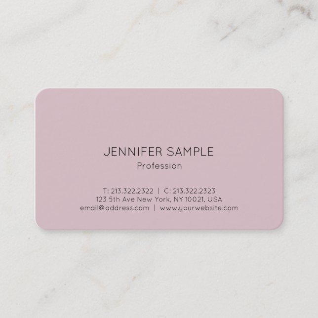 Carte De Visite Design élégant et moderne professionnel Luxe (Devant)