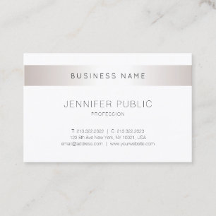 Carte De Visite Design élégant et moderne tendance Silver Plain