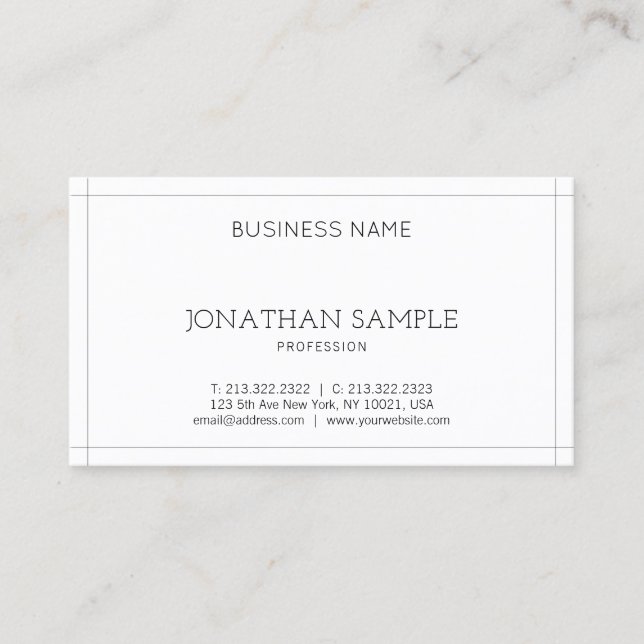 Carte De Visite Design élégant et professionnel Design moderne (Devant)