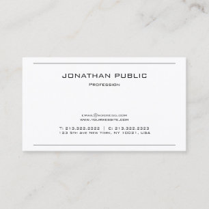 Carte De Visite Design élégant et simple professionnel