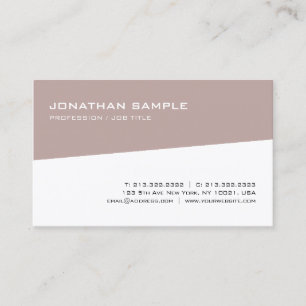 Carte De Visite Design élégant moderne Modèle minimaliste branc
