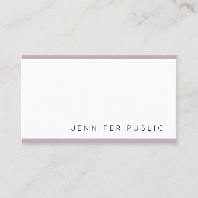 Carte De Visite Design Élégant Moderne Propre Professionnel Mignon (Devant)