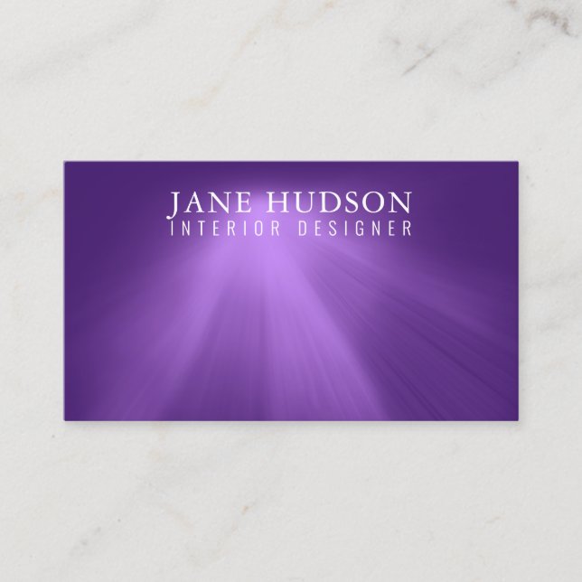 Carte De Visite Design Élégant Moderne Propre Violet Luxueux (Devant)