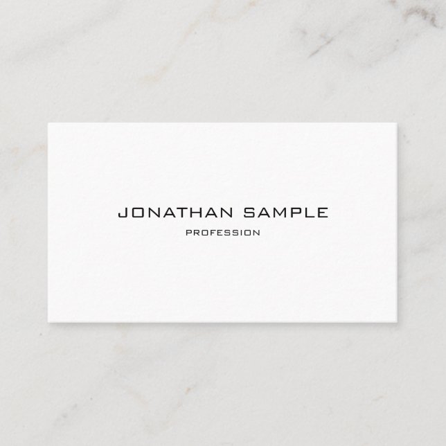 Carte De Visite Design Élégant Moderne Simple Professionnel (Devant)
