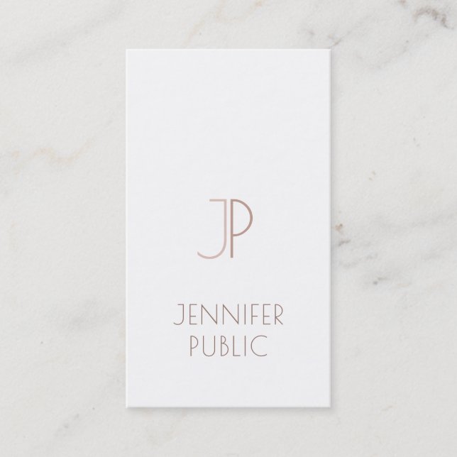 Carte De Visite Design élégant moderne tendance avec monogramme si (Devant)