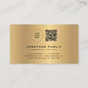 Carte De Visite Design élégant moderne Votre texte personnalisé Or