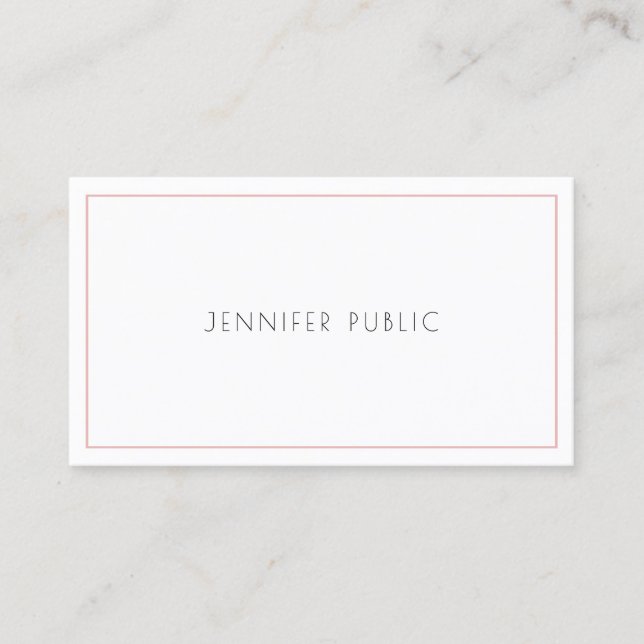 Carte De Visite Design élégant simple moderne tendance professionn (Devant)