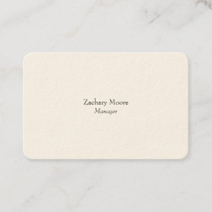 Carte De Visite Design élégant sobre minimaliste simple blanc