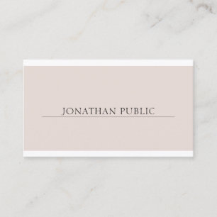 Carte De Visite Design élégant tendance Beige Brown Chic sobre élé