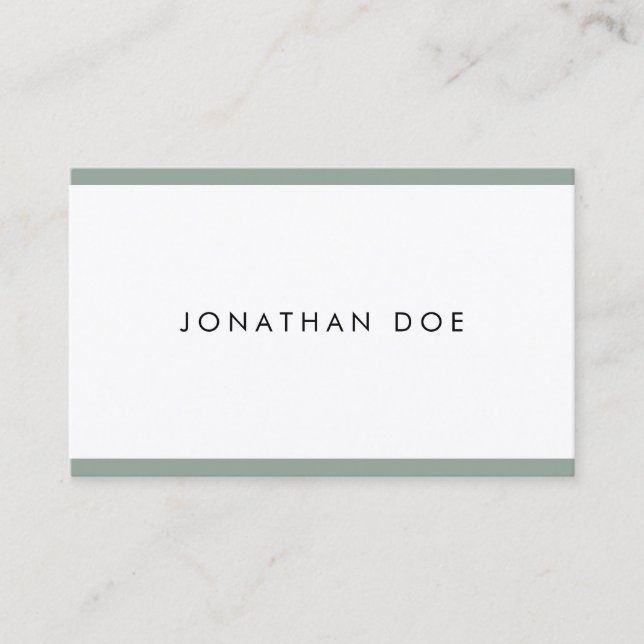 Carte De Visite Design élégant tendance Professional Plat lisse (Devant)