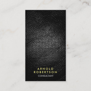 Carte De Visite Design en cuir élégant minimaliste professionnel