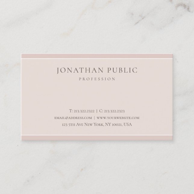Carte De Visite Design esthétique professionnel Moderne Simple sim (Devant)