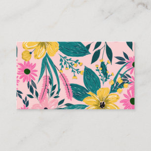 Carte De Visite Design floral à la mode de peinture à la main ja