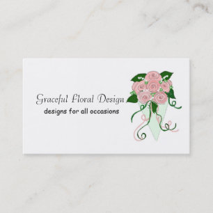 Carte De Visite Design floral gracieux