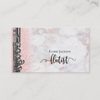 Carte De Visite design flutiste élégant