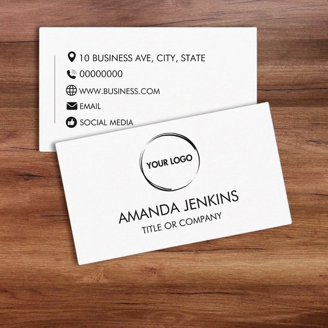 Carte De Visite Design générique blanc (generic plain simple business card template)