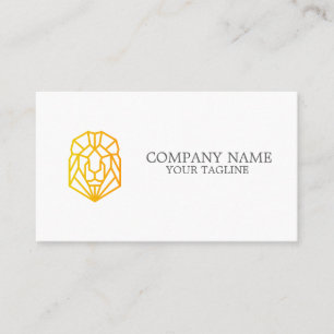 Carte De Visite design géométrique lion minimaliste moderne simple