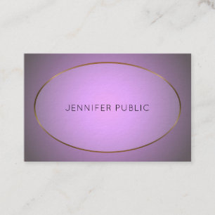 Carte De Visite Design glamour Purple Gold Elite Plain Luxe