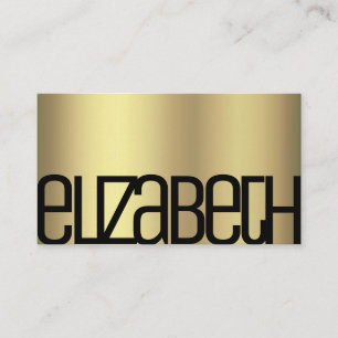 Carte De Visite Design Gold Black Glam Luxe Minimaliste Moderne