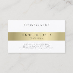 Carte De Visite Design Gold Look minimaliste Professionnel Luxe