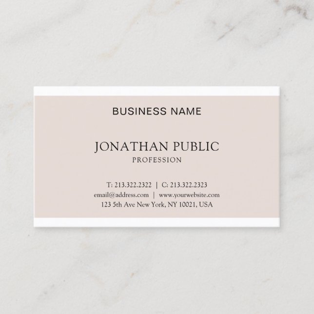 Carte De Visite Design graphique minimaliste professionnel élégant (Devant)