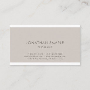 Carte De Visite Design graphique professionnel propre Moderne Plai