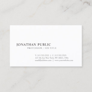 Carte De Visite Design graphique simple et élégant Plain tendance