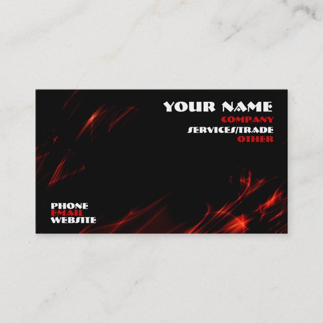 carte de visite design incendie (Devant)