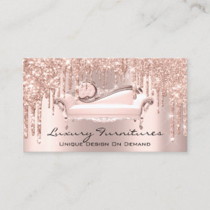 Carte De Visite Design intérieur Meubles uniques Canapé Rose ros