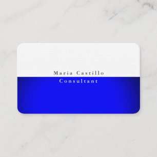 Carte De Visite Design minimaliste bleu clair élégant