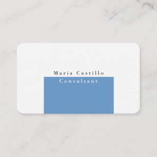 Carte De Visite Design minimaliste bleu clair élégant gris blanc