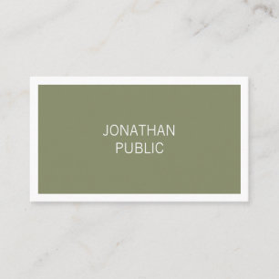 Carte De Visite Design minimaliste chic et tendance Simple Style s