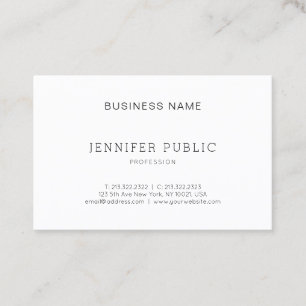 Carte De Visite Design Minimaliste Chic Moderne Professionnel Simp