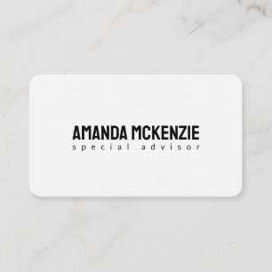 Carte De Visite Design minimaliste créatif unique et tendance lin