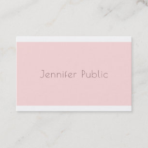 Carte De Visite Design minimaliste élégant design moderne rose t