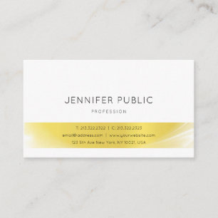 Carte De Visite Design minimaliste élégant tendance Gold Luxury Pl