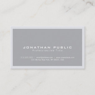 Carte De Visite Design minimaliste moderne chic et tendance Gris c