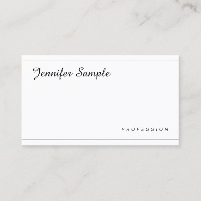 Carte De Visite Design minimaliste Professionnel Moderne Simple (Devant)