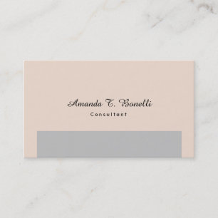 Carte De Visite Design minimaliste simple Champagne Rose Gray