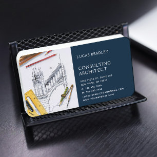 Carte De Visite Design Moderne Architecte Construction