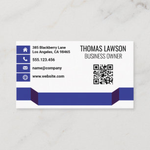 Carte De Visite Design moderne Code QR