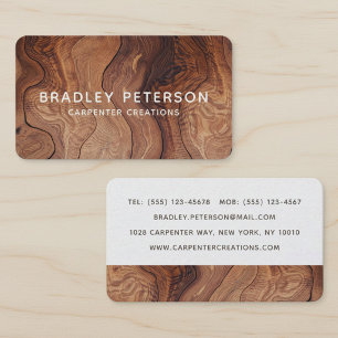 Carte De Visite Design Moderne Construction de menuiserie En Bois