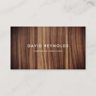 Carte De Visite Design Moderne Construction de menuiserie en bois