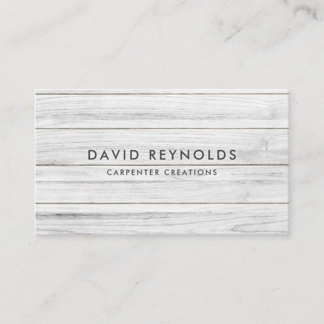 Carte De Visite Design Moderne Construction de menuiserie en bois  (Devant)