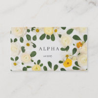 Design moderne de fleurs blanches et jaunes