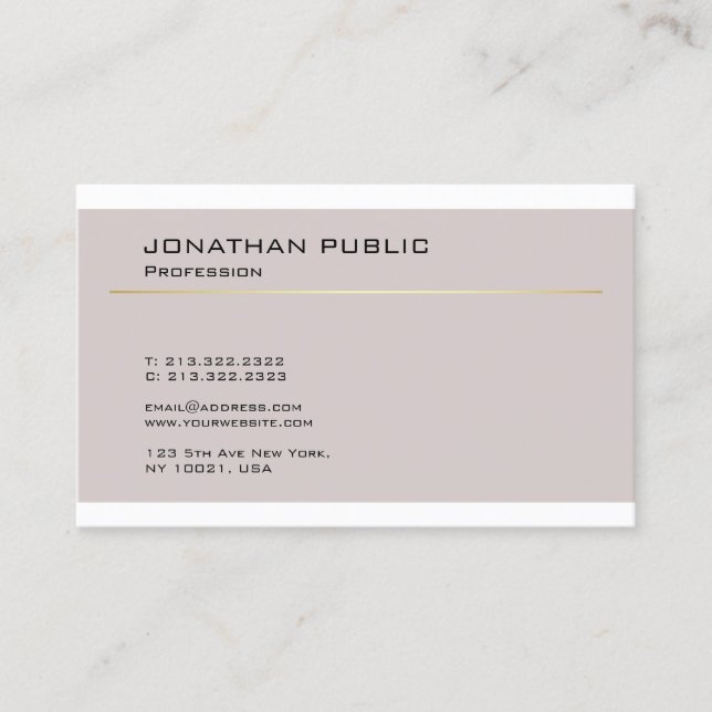 Carte De Visite Design moderne et créatif Design élégant professio (Devant)