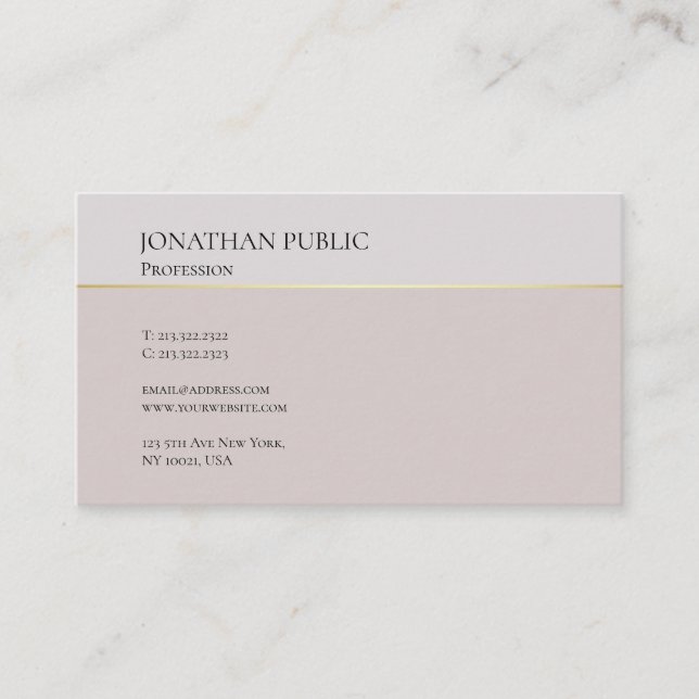 Carte De Visite Design moderne et créatif Design élégant professio (Devant)